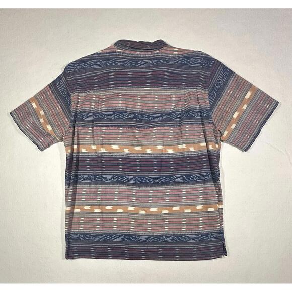 The Territory Ahead Shirt Mens Large Aztec Southwest Stripe Short Sleeve - Picture 7 of 9